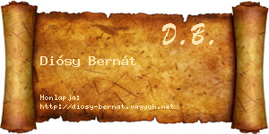 Diósy Bernát névjegykártya